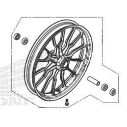 Front Wheel Honda CB500X 2022 2023 44650-MKP-DQ0