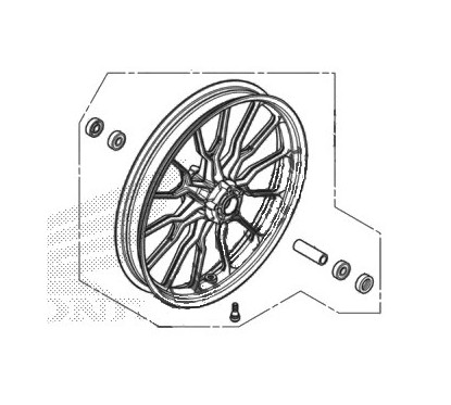 Jante Avant Honda CB500X 2022 2023 44650-MKP-DQ0