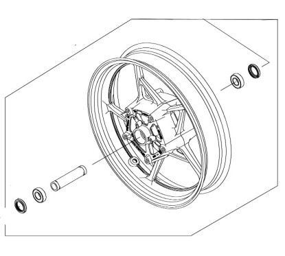 Front Wheel Green Kawasaki Z650