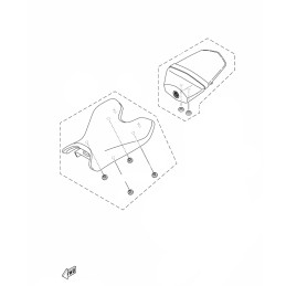 Tandem Seat Yamaha YZF R15 BDJ-F4750-00
