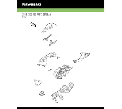 Couvre Phare Avant Inférieur Kawasaki Z400