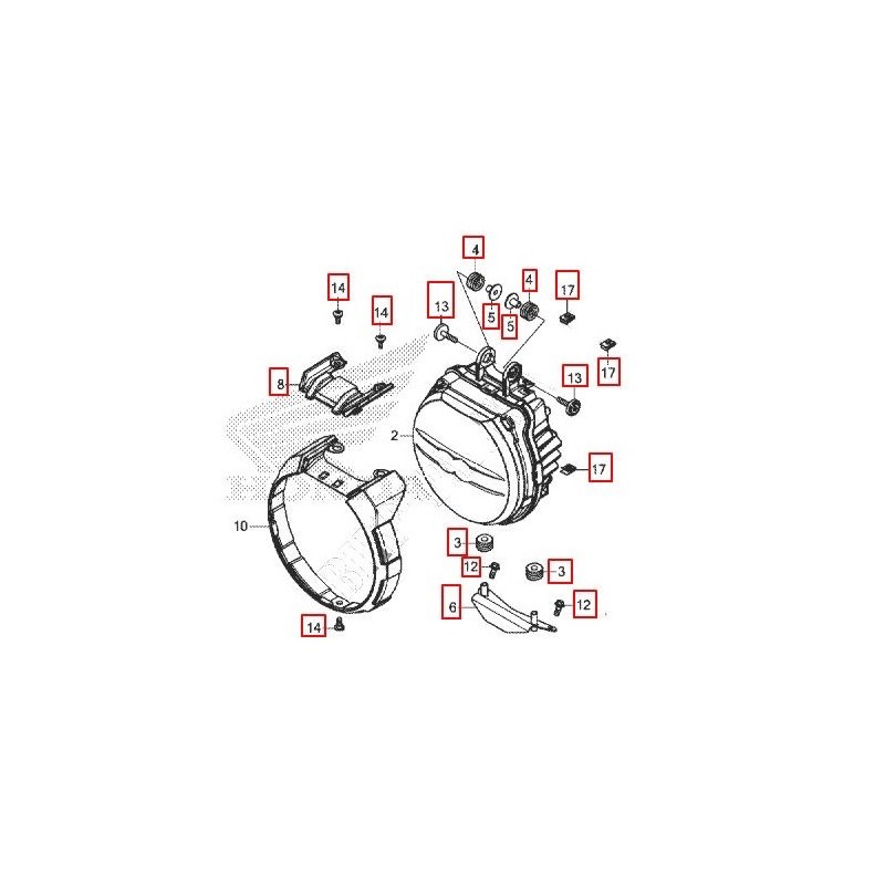 Kit Fixation Phare Avant Honda CB650R 2019 2020