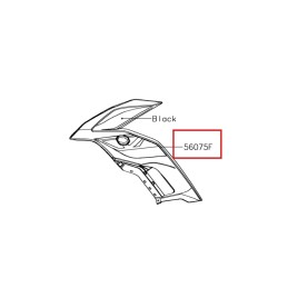 Sticker Front Shroud Left Kawasaki Versys 650 2018 Candy Lime Green