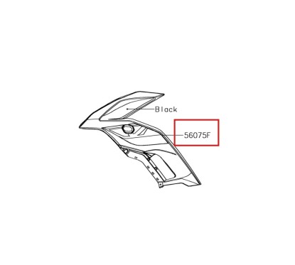 Sticker Front Shroud Left Kawasaki Versys 650 2018 Candy Lime Green