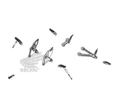 Arm Right Pillion Step Black Honda CB650R Black Edition