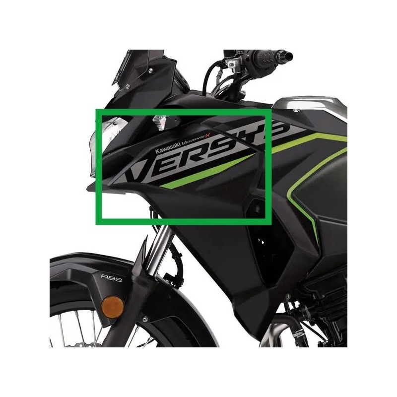 Autocollant Carénage Flanc Avant Gauche Kawasaki Versys-X 300 Gris 2019
