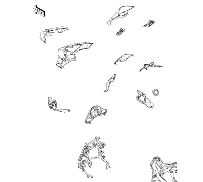 Carénage Phare Avant Inférieur Kawasaki Versys 650 2022/2025