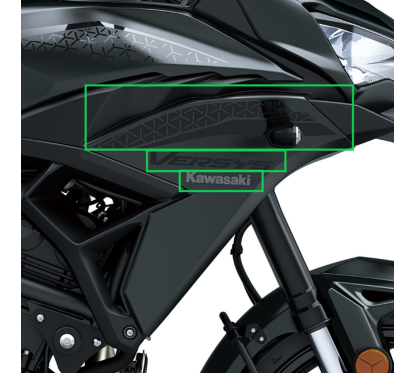 Kit Autocollants Carénage Flanc Avant Droit Kawasaki Versys 650