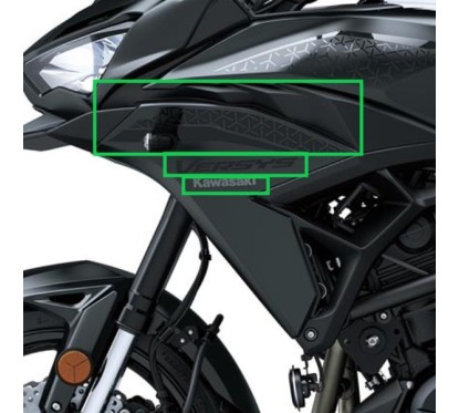 Set Stickers Cowling Side Front Left Kawasaki Versys 650