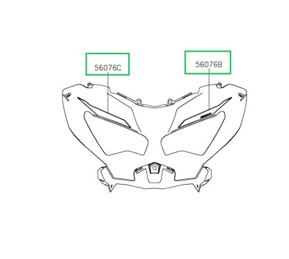 Kit Autocollants Carénage Phare Avant Kawasaki Versys 650