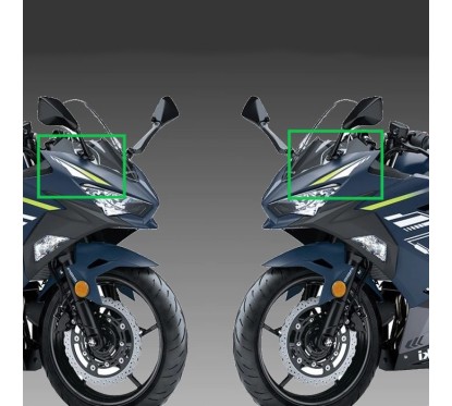 Set Patterns Cowling Upper Kawasaki Ninja 400 2022 BLUE