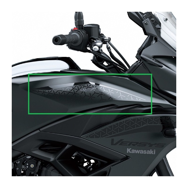 Autocollant Carénage Reservoir Droit Kawasaki Versys 650 NOIR 2022/2023