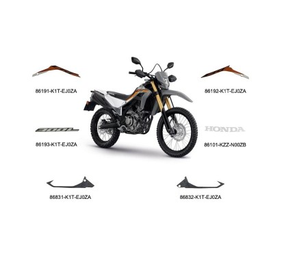 Kit Stickers Complet Honda CRF300L GRIS 2023 2024