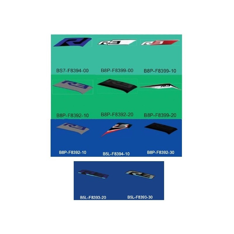 Autocollant Carénage Flanc Avant Droit Yamaha YZF R3 2019/24