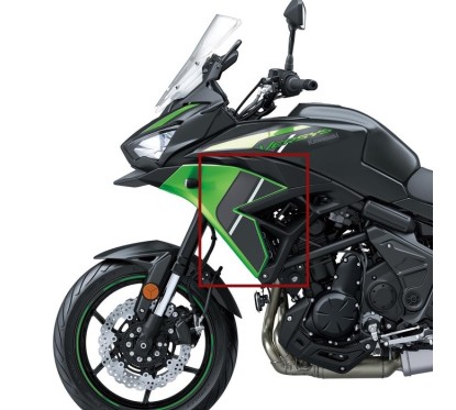 Autocollant Carénage Flanc Avant Gauche Kawasaki Versys 650 VERT 2024