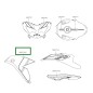 Sticker Cowling Side Front Left Kawasaki Versys 650 GREEN 2024