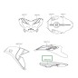 Autocollant Carénage Flanc Arrière Gauche Kawasaki Versys 650 VERT 2024