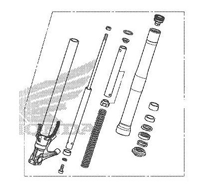 Front Fork Right Honda CB 500 HORNET 2024 2025