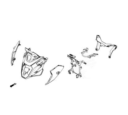 Support Phare Avant Honda CB 500 HORNET 2024 2025