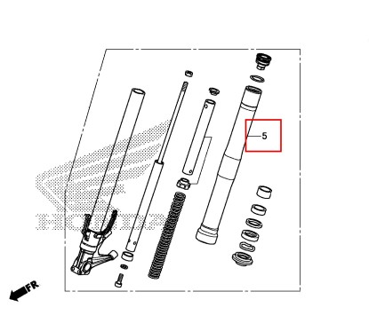 Tube Outer Front Fork Honda CBR500R 2024 2025
