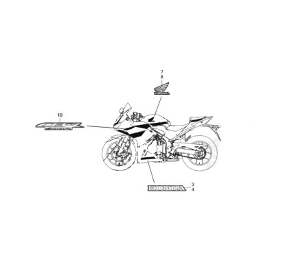 Set Stickers Honda CBR500R BLACK 2024