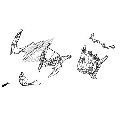 Support Face Avant Avant Honda CB300F