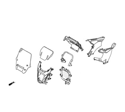 Support Face Avant Inférieur Honda NX500 2024 2025