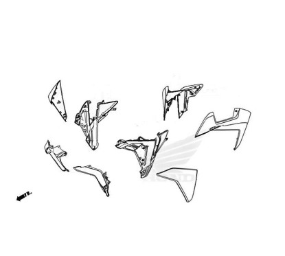 Intérieur Carénage Gauche Honda NX500 2024 2025