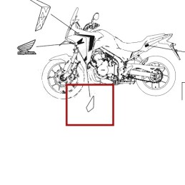 Autocollant Motif Carénage Avant Gauche Honda NX500 2024 2025