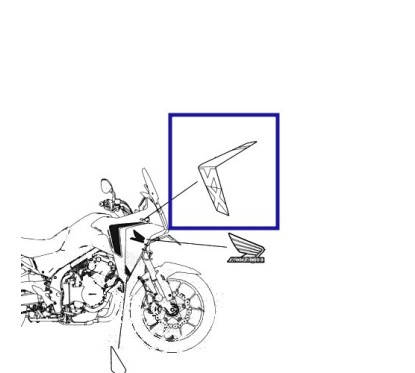 Autocollant Carénage Milieu Droit Honda NX500 2024 2025