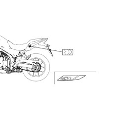 Mark Rear Cowling Left Middle Honda NX500 2024 2025