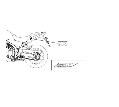 Mark Rear Cowling Left Middle Honda NX500 2024 2025