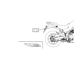 Mark Rear Cowling Right Middle Honda NX500 2024 2025