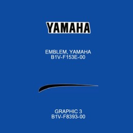 Stickers Set Tank Cover Left Yamaha XSR 155 White 2021 B1V-F8393-00