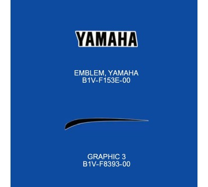 Stickers Set Tank Cover Left Yamaha XSR 155 White 2021 B1V-F8393-00