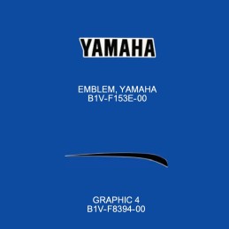 Stickers Set Tank Cover Right Yamaha XSR 155 White 2021 B1V-F8394-00