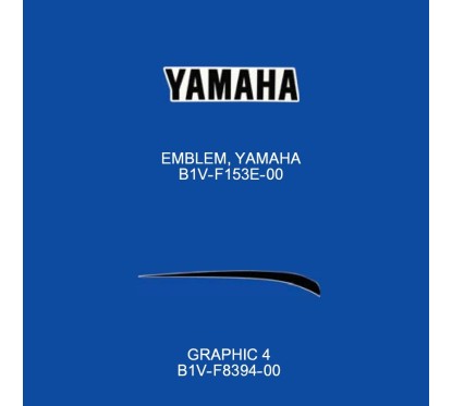 Stickers Set Tank Cover Right Yamaha XSR 155 White 2021 B1V-F8394-00