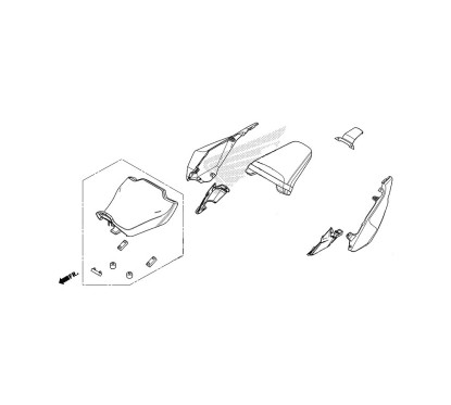 Couvre Arrière Droit Honda CBR650R 2024 2025