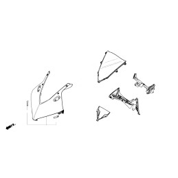 Carénage Face Avant Honda CBR650R 2024 2025 64100-MKY-E10ZA