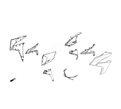 Couvre Intérieur Droit Flanc Avant Honda CBR650R 2024 2025