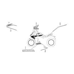 Kit Autocollants Honda CBR650R Noir 2024