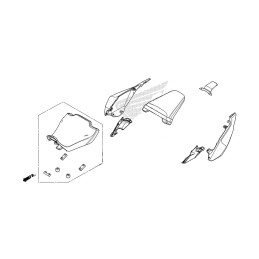 Carénage Arrière Gauche Honda CB650R 2024 2025 77241-MKY-E20ZB