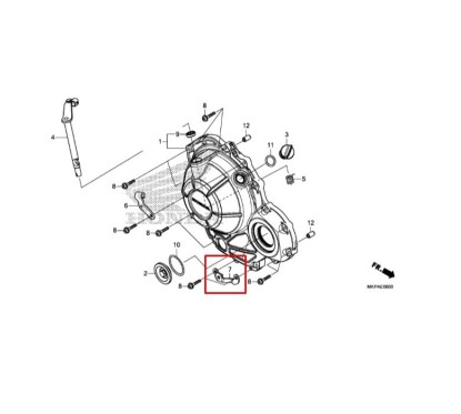 Support Carénages Inférieur Droit Honda CB500X 64316-MGZ-J00