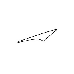 Autocollant Avant Droit Reservoir Honda CBR300R Bicolor Blanc/Rouge