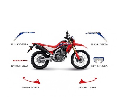 Kit Stickers Complet Honda CRF300L ROUGE 2021 2022 2023 2024