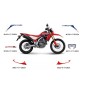 Kit Stickers Complet Honda CRF300L ROUGE 2023/2024