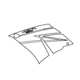 Autocollants Carénage Flanc Avant Gauche Honda CBR300R Bicolor Blanc/Rouge