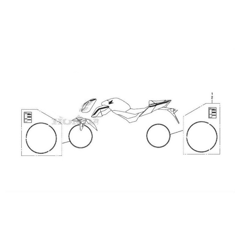 Kit Liserets Jantes Honda CB500F 2016 2017 2018 Kit Liserets Jantes Honda CB500F 2016 2017 2018