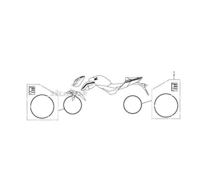 Stripes Set Wheels Honda CB500F 42870-MJW-880