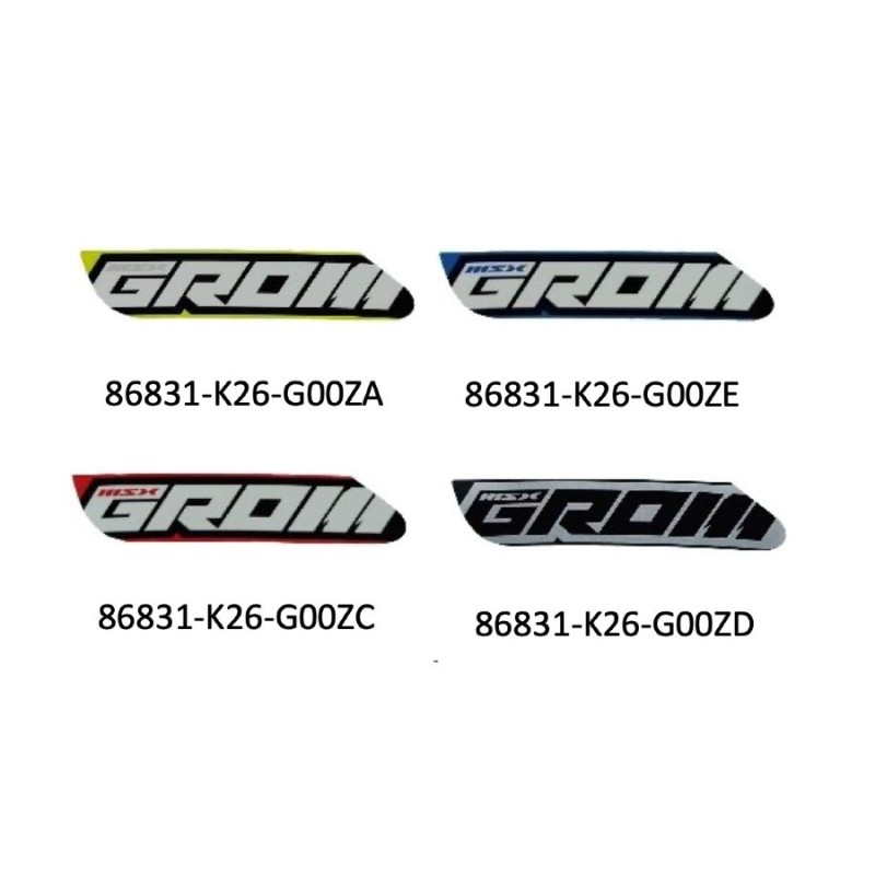 Autocollant Trappe Couvre Centre Droit Honda MSX GROM 125 2021 2022 2023